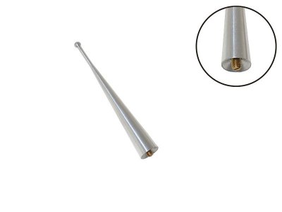 Alumínium antennaszál rövid 10 cm 5-6mm adapterrel