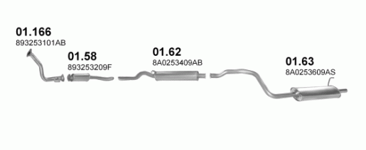 Audi kipufogó Y W14192 alumínium (80)