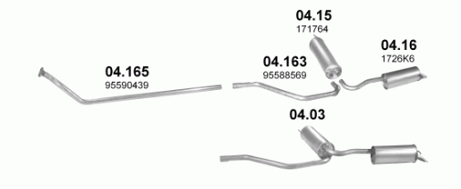 Citroen hátsó kipufogó W01184 x (bx ref.04.07 x)