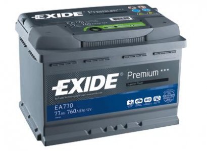 Exide Premium 77Ah 760A Jobb+ (Ea770)