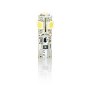LED izzó 12V T10 fehér - 5 SMD LED canbus (2 db)