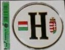 Matrica - H betű műgyantás fehér (magyar zászló/címer)